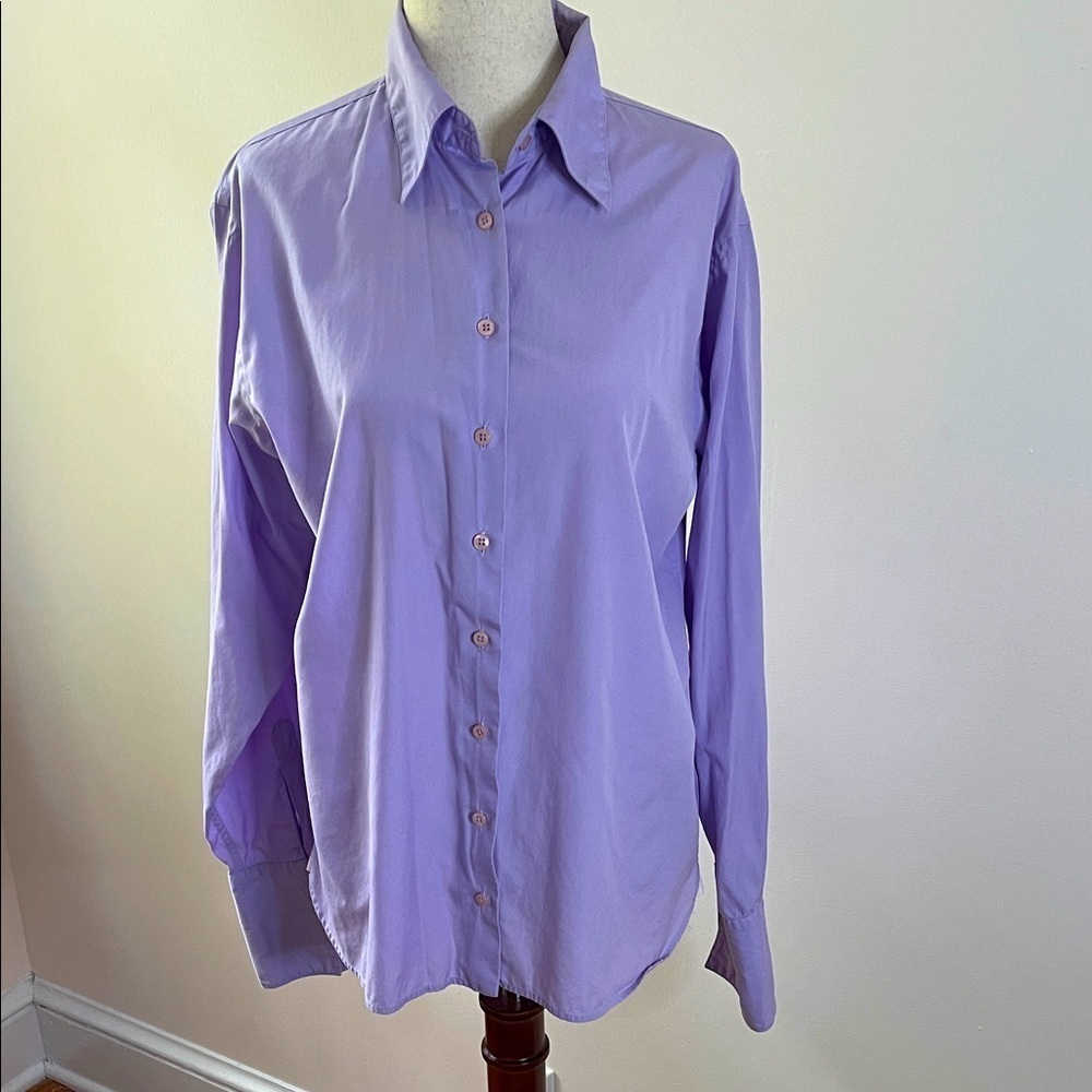 Thomas Pink Women’s Button Down Shirt Purple Long Sleeve Size 10